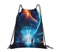 CNTDBU Science Fiction Future Large Cinch Sack Bag - Zaino impermeabile leggero per sport in palestra, zaino casual con coulisse per viaggi escursionismo