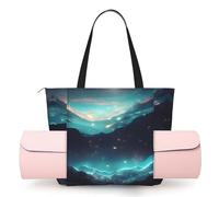 CNTDBU Science Fiction Stars - Borsa da yoga da donna, grande borsa da palestra con supporto per tappetino da yoga, borsa a tracolla leggera per allenamento, viaggi, spiaggia