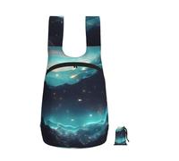 CNTDBU Science Fiction Stars - Zaino pieghevole da 16 l, leggero, ripiegabile, per viaggi, impermeabile, con cerniera, per uomo e donna