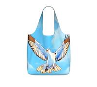 CNTDBU Seagulls in flight - Borsa per la spesa, leggera, riutilizzabile, per generi alimentari, zaino da viaggio con coulisse, per lavoro e palestra