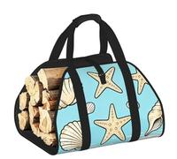 CNTDBU Shell Starfish Set borsa per legna da ardere - Borsa per legna in tela resistente, trasportatore impermeabile per legno con manici imbottiti
