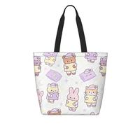 CNTDBU Simpatica borsa per la spesa riutilizzabile in Tyvek, leggera, pieghevole, in carta, impermeabile, durevole, ecologica, per shopping, lavoro, viaggi