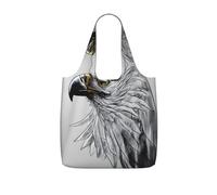 CNTDBU Sketching an eagle - Borsa per la spesa, leggera, riutilizzabile, per generi alimentari, zaino da viaggio con coulisse, per lavoro e palestra