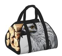 CNTDBU Sketching an Eagle - Borsa per legna da ardere, in tela resistente, impermeabile, con manici imbottiti