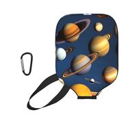 CNTDBU Solar System Planets - Custodia per pagaia in neoprene con tasca a rete, moschettone per borsa da palestra