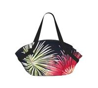 CNTDBU Splendid Fireworks - Coperta da picnic 2 in 1, pieghevole, impermeabile, tappetino rotondo per spiaggia, parco, borsa da campeggio portatile con tasche portaoggetti per avventure all'aperto
