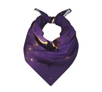 CNTDBU Star Bat - Sciarpa quadrata in raso, 55 x 56 cm, morbida bandana per capelli da donna e uomo, sciarpa leggera per il collo da viaggio