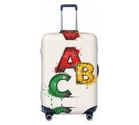 CNTDBU Stencil spray ABC elastico per valigie, protezione per bagagli da viaggio, resistente ai graffi, adatta alla maggior parte delle valigie, Nero , L, boemo