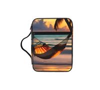 CNTDBU Sunset Beach Amaca Bibbia Studio Tote Bag con manici, organizer impermeabile per viaggi in chiesa, portapenne, tasca per tablet, diario