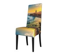 CNTDBU Sunset in Barcelona, coprisedia elastici, lavabili e elasticizzati, proteggono da fuoriuscite e macchie, si adattano alla maggior parte delle sedie