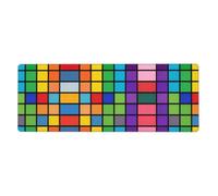 CNTDBU Tappetino da scrivania extra large con griglia riempita, tappetino per mouse da gioco antiscivolo con bordo cucito, tappetino impermeabile per tastiera per ufficio