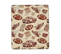 CNTDBU Tappetino per mouse con base in gomma americana retrò con bordo cucito, antiscivolo, per ufficio, gaming, superficie in tessuto liscio, verticale multipla