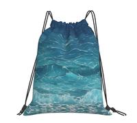 CNTDBU The Deep Blue Sea - Sacca grande impermeabile e leggera, per sport in palestra, zaino casual con coulisse per viaggi ed escursioni