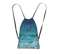 CNTDBU The Deep Blue Sea - Zaino pieghevole con coulisse, leggero, pieghevole, riutilizzabile, per viaggi, campeggio, palestra