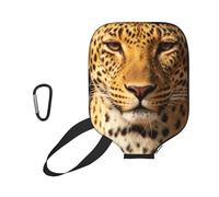 CNTDBU The Leopard Hunting Pickleball Paddle Cover-Neoprene Paddle Case con Mesh Pocket Moschettone per Borsa Palestra
