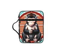 CNTDBU The Silent Monkey Bible Study Tote Bag con manici, organizer impermeabile per viaggi in chiesa, portapenne, tasca per tablet, diario