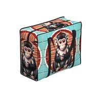 CNTDBU The Silent Monkey - Borsa per la spesa resistente, impermeabile, riutilizzabile, con cerniera, borsa pieghevole per viaggi, picnic