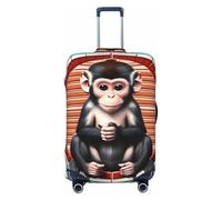 CNTDBU The Silent Monkey - Copertura elastica per valigia, protezione per bagagli da viaggio, resistente ai graffi, adatta alla maggior parte delle valigie, Nero , M, boemo
