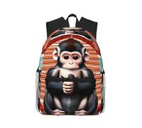 CNTDBU The Silent Monkey Zaino leggero per donne e uomini, zaino casual per viaggi, lavoro, borsa per laptop per spostamenti quotidiani
