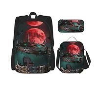 CNTDBU Thorn Crown King - Set 3 in 1 borsa da viaggio per pendolari, borsa termica per il pranzo da lavoro, con custodia per laptop