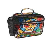 CNTDBU Tifo - Borsa termica per il pranzo, per uomini e donne, borsa termica per lavoro, ufficio, a prova di perdite, con tasca in rete per alimenti