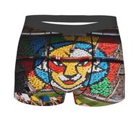 CNTDBU Tifo Giant Display - Boxer da uomo con tasca per il contorno, biancheria intima morbida elasticizzata traspirante, senza etichette, traspirante, traspirante, senza etichette, traspirante, Nero