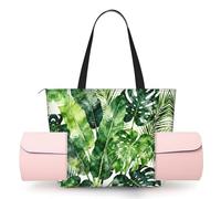 CNTDBU Tropical Plants - Borsa da yoga da donna, grande borsa da palestra con supporto per tappetino da yoga, borsa a tracolla leggera per allenamento, viaggi, spiaggia