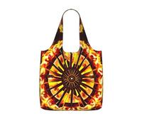 CNTDBU Turning the flame Borsa per la spesa ripiegabile leggera e riutilizzabile per generi alimentari, zaino da viaggio da 25 litri con coulisse per lavoro palestra