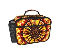 CNTDBU Turning The Flame - Borsa termica per il pranzo, per uomini e donne, borsa termica per lavoro, ufficio, a prova di perdite, con tasca in rete per alimenti