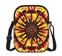 CNTDBU Turning the flame, piccola borsa a tracolla, leggera, con cerniera, da donna, impermeabile, casual, borsa a tracolla per telefono da viaggio