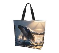 CNTDBU Una megattera grande borsa per la spesa da donna, leggera, resistente all'acqua, borsa a tracolla per lavoro, viaggi, uso quotidiano