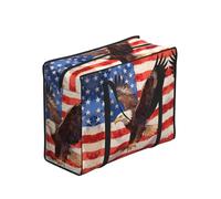 CNTDBU Veteran Eagle Badge Heavy Duty Shopping Tote Bag - Borsa della spesa riutilizzabile impermeabile con cerniera, borsa pieghevole per viaggi picnic