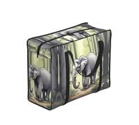 CNTDBU Walking Elephant Heavy Duty Shopping Tote Bag - Borsa della spesa riutilizzabile impermeabile con cerniera, borsa pieghevole per viaggi e picnic