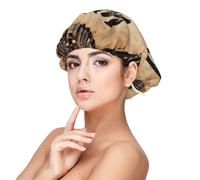 CNTDBU War is Over - Cuffia da notte in raso da donna, a doppio strato, in morbida seta, regolabile, protezione per capelli lunghi e ricci