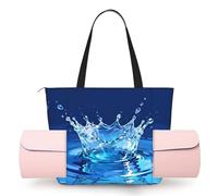 CNTDBU Water Drop Splash - Borsa da yoga da donna, grande borsa da palestra con supporto per tappetino da yoga, borsa a tracolla leggera per allenamento, viaggi, spiaggia