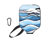CNTDBU Waves Lapping at the Rocks, custodia per pagaia in neoprene con tasca a rete, moschettone per borsa da palestra
