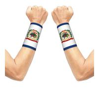 CNTDBU West Virginia State Flag - Manicotto da polso traspirante, a compressione, per palestra, fascia elastica per il fitness, confezione da 2