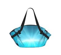 CNTDBU Whales under the sea - Coperta da picnic 2 in 1, pieghevole, impermeabile, tappetino rotondo per spiaggia, parco, borsa da campeggio portatile con tasche portaoggetti per avventure all'aperto