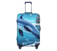 CNTDBU Winter the Dolphin - Copertura elastica per valigia, protezione per bagagli da viaggio, resistente ai graffi, adatta alla maggior parte delle valigie, Nero , L, boemo