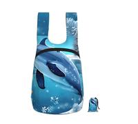 CNTDBU Winter The Dolphin, zaino pieghevole da 16 l, leggero, da viaggio, impermeabile, con cerniera, per uomo e donna