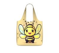 CNTDBU Yellow Bee - Borsa per la spesa, leggera, riutilizzabile, pieghevole, da 25 l, con coulisse, per lavoro, palestra