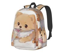 CNTDBU Zaino casual leggero per cani che bevono latte, zaino da viaggio di grande capacità con cinghie imbottite, borsa per pendolari resistente all'acqua