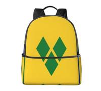 CNTDBU Zaino da viaggio leggero con bandiera di Saint Vincent e Grenadine, con custodia per laptop