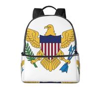 CNTDBU Zaino da viaggio leggero con tasca per computer portatile, con bandiera delle Isole Vergini americane