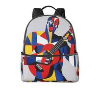 CNTDBU Zaino da viaggio leggero per chitarrista, con custodia per laptop | Comode cinghie imbottite. Tasche multiple. Ideale per l'uso quotidiano.
