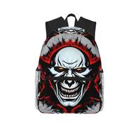 CNTDBU Zaino leggero con fantasma malvagio rosso e nero per donne e uomini, zaino casual per viaggi, lavoro, borsa per laptop per spostamenti quotidiani