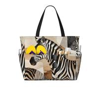 CNTDBU Zebrato strisce grande capacità spiaggia viaggio borsone impermeabile Weekender Duffle con 7 tasche, tote oversize per palestra campeggio, leggero pieghevole