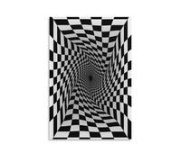 CNTUSRXT 3D Vortex Optical Illusion Poster - Wall-Art for Room and Office Decor(Framed,08x12inch(20x30cm))