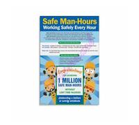 CNTUSRXT Awareness Poster Working Hours Record Goal Progress Chart Canvas Art Print for Office Wall(Framed,12x18inch(30x45cm))