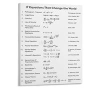 CNTUSRXT History of Mathematics Poster 17 Most Influential Equations That Shaped Our World Classroom Wall-Art(Unframed,16x24inch(40x60cm))